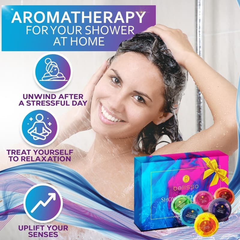 Aromatherapy Shower Steamers Gift Set for Self-Care Relaxation