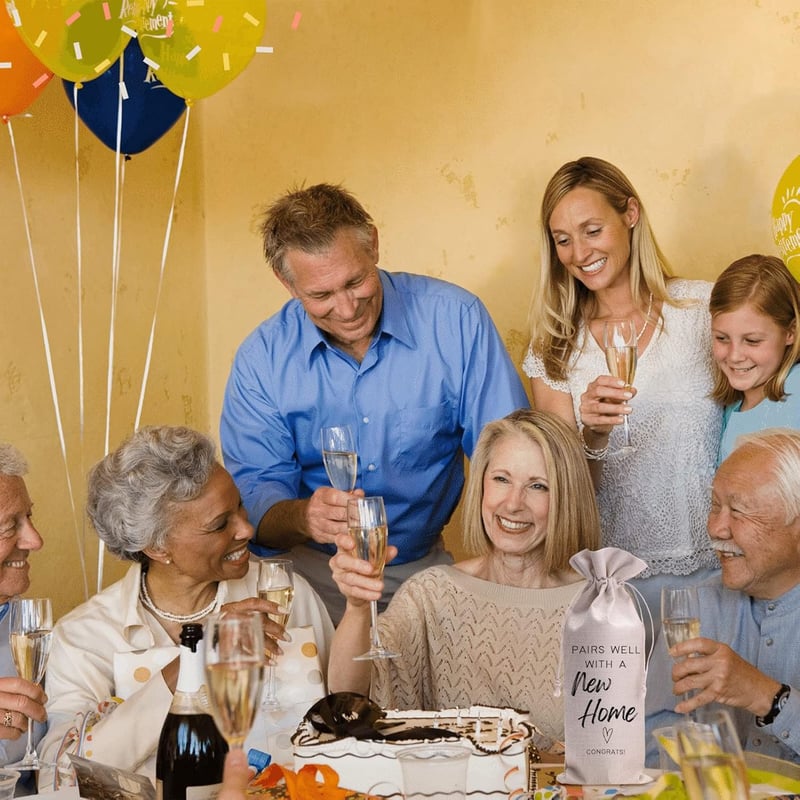 Housewarming Wine Gift Bag for New Homeowners