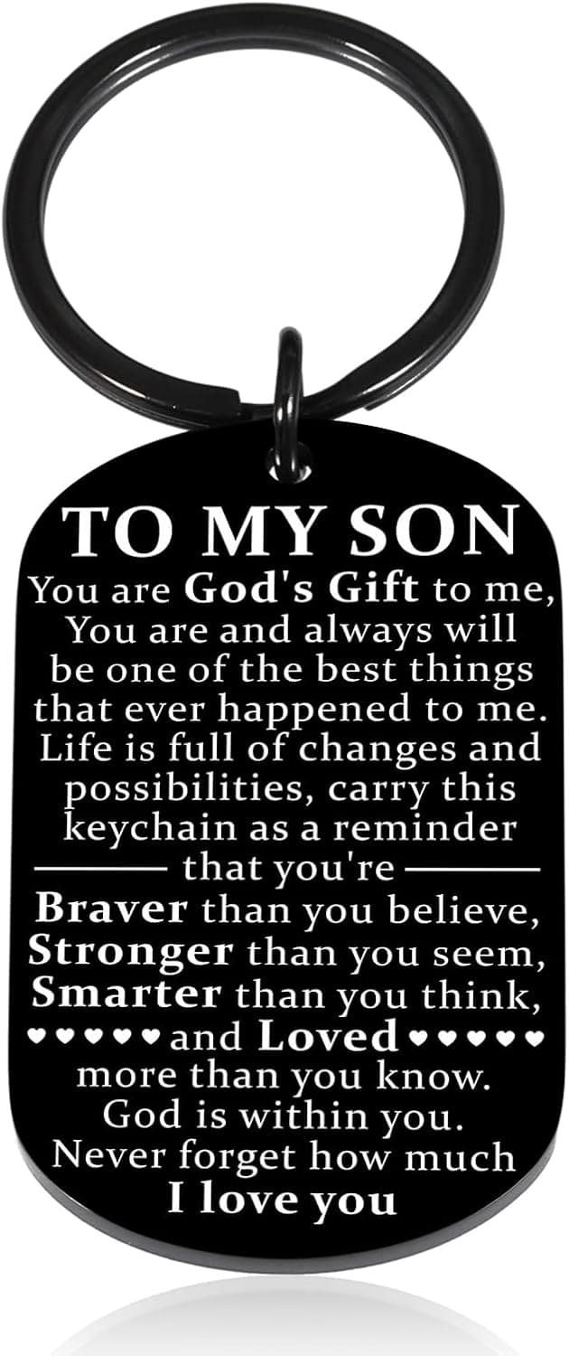 16th/18th Birthday Keychain for Son – Graduation Gift from Parents