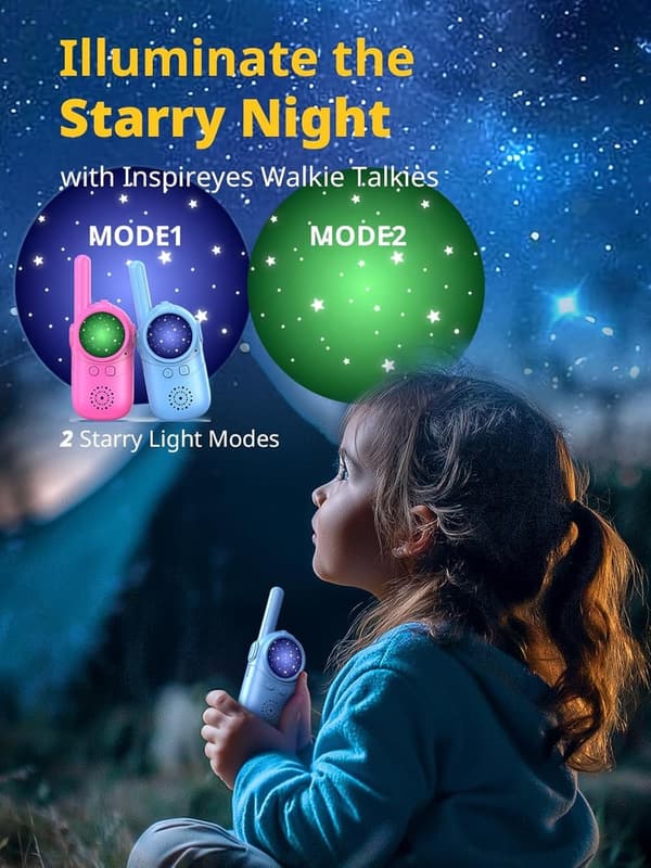 Rechargeable Walkie Talkies for Kids - 2 Pack Birthday Gift
