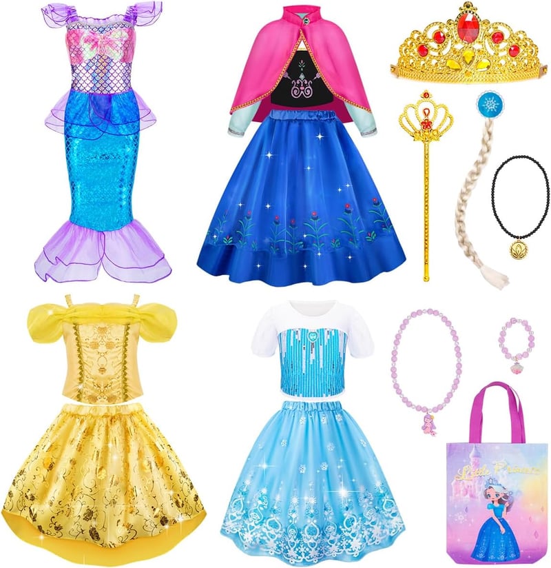 Princess Dress-Up Set for Girls with Toys and Costumes