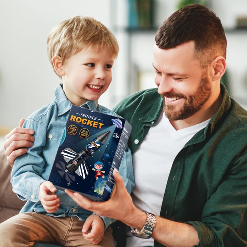 Motorized Air Rocket Toy for Kids - Launches Up to 200 ft