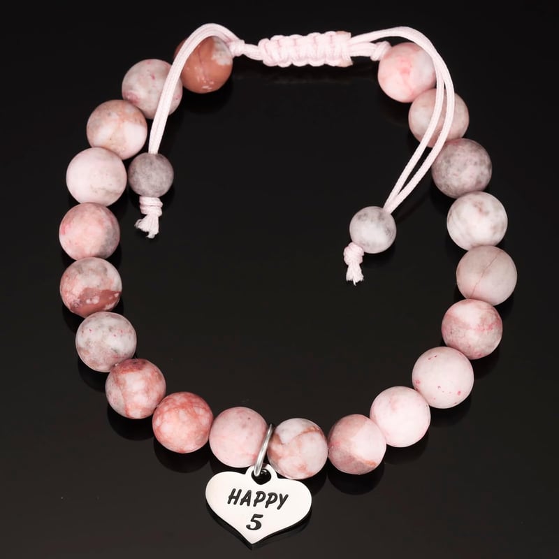5th Birthday Bracelet Gift for 5-Year-Old Girls