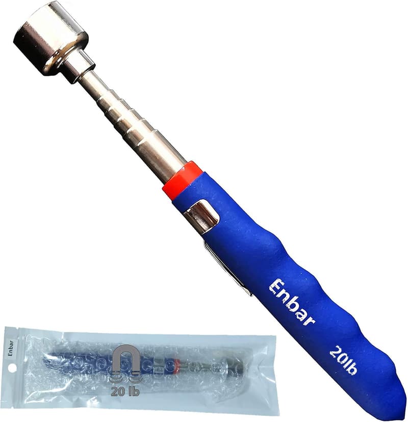 Extendable Magnetic Pick-Up Tool for Hard-to-Reach Metal (7-31 in)