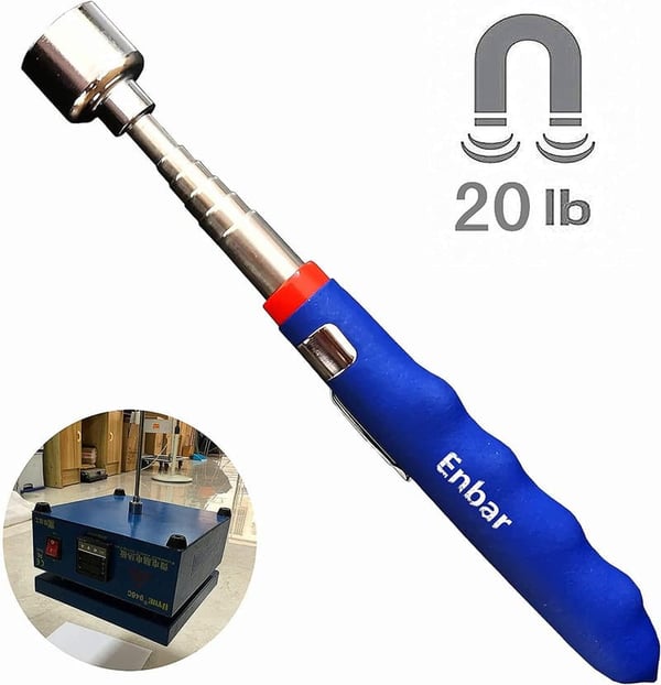Extendable Magnetic Pick-Up Tool for Hard-to-Reach Metal (7-31 in)