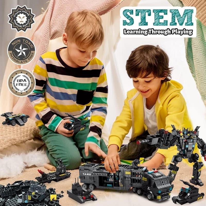STEM Building Blocks Robot Kit for Boys Ages 8-12, 700 PCS