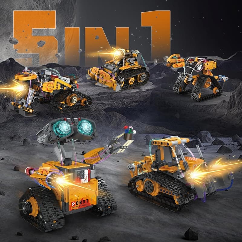 STEM Robotics Kit – 5-in-1 App-Controlled Building Set for Kids