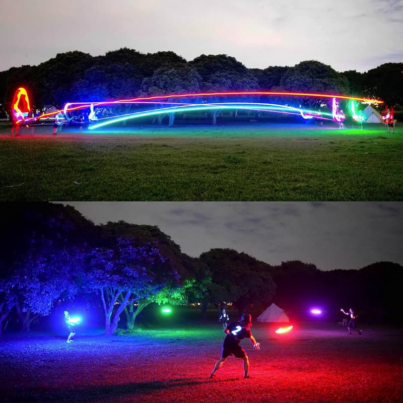 TOSY RGB Flying Disc - 16 Million Colors, Rechargeable, Waterproof