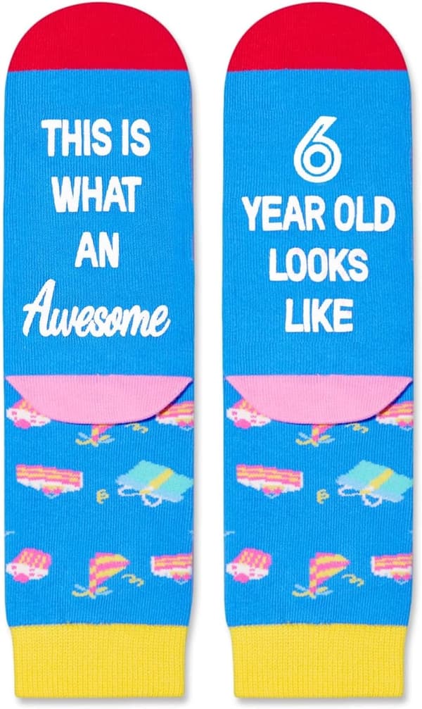 Birthday Socks for Kids Ages 4-12 - Fun Gift for Boys and Girls