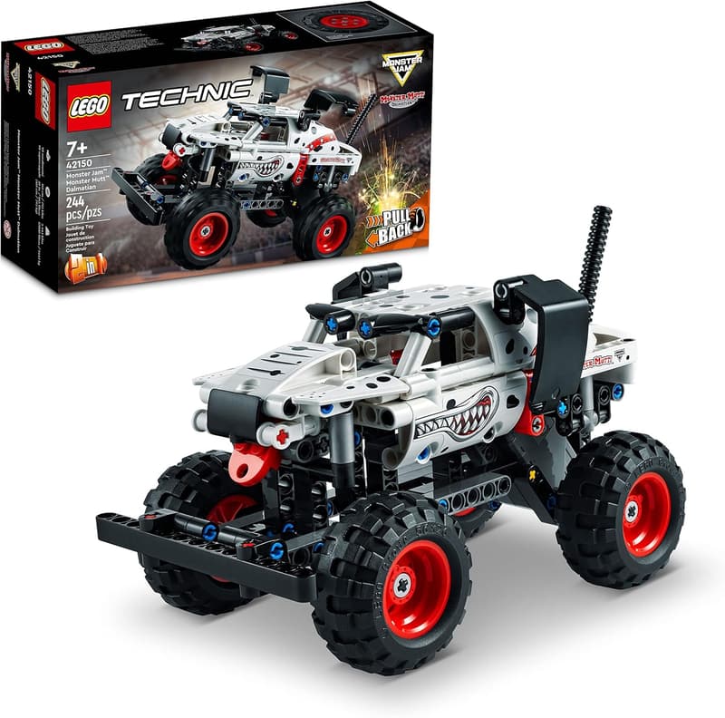 Monster Jam Monster Mutt Dalmatian LEGO Set – 2-in-1 Racing Toy for Kids Ages 7+