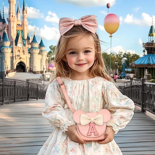 Mini Mouse Ears Bow Purse for Girls Aged 3-8 (Pink)