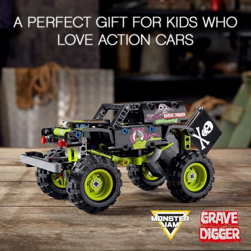 LEGO Technic Grave Digger Monster Jam Truck Set for Ages 7+