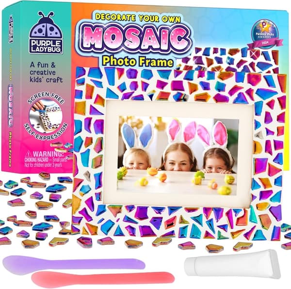 DIY Mosaic Frame Craft Kit for Kids Ages 6-12 - Birthday Gift