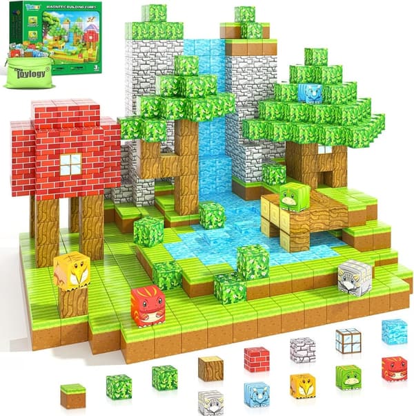 Dinosaur Magnetic Building Blocks Set - 100 PCS STEM Toys for Kids