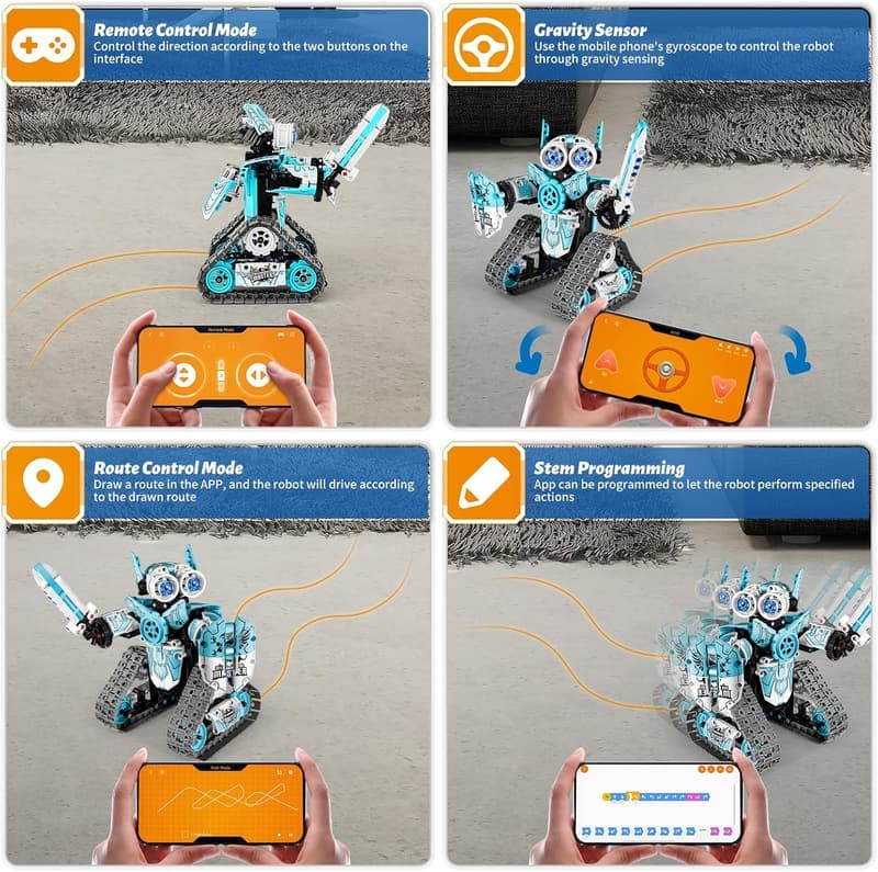 STEM Robot Building Set for Boys - 6-in-1 Remote Control Kit