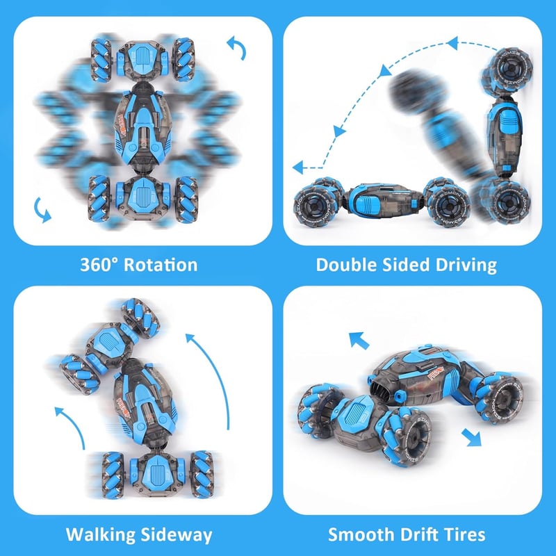 Gesture Sensing RC Stunt Car for Kids with Light & Music
