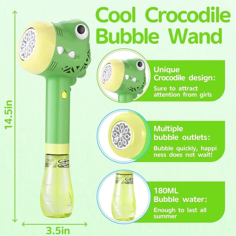 Automatic Bubble Machine Wand for Kids - Birthday Party Toy