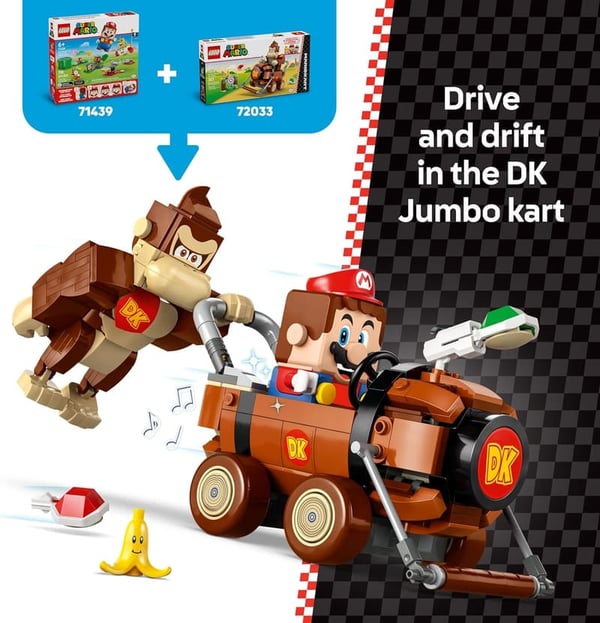 LEGO Super Mario Donkey Kong Kart Building Set for Ages 8+