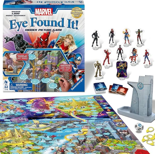 Marvel Eye Found It! Board Game - Engaging Puzzle for Kids & Adults