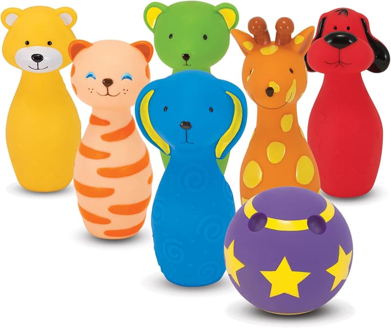 Bowling Friends Play Set with 6 Pins & Carrying Case