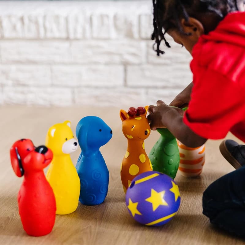 Bowling Friends Play Set with 6 Pins & Carrying Case
