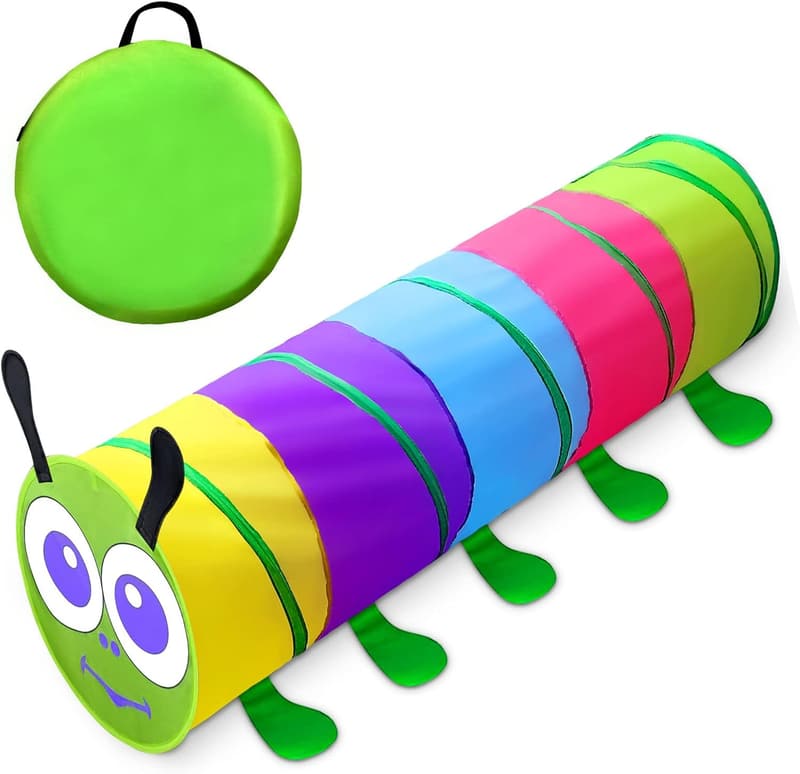 Kids Indoor/Outdoor Play Tunnel - 6ft Crawling Toy for Toddlers