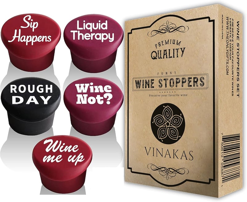 Mother's Day Silicone Wine Stopper Set – Airtight & Reusable
