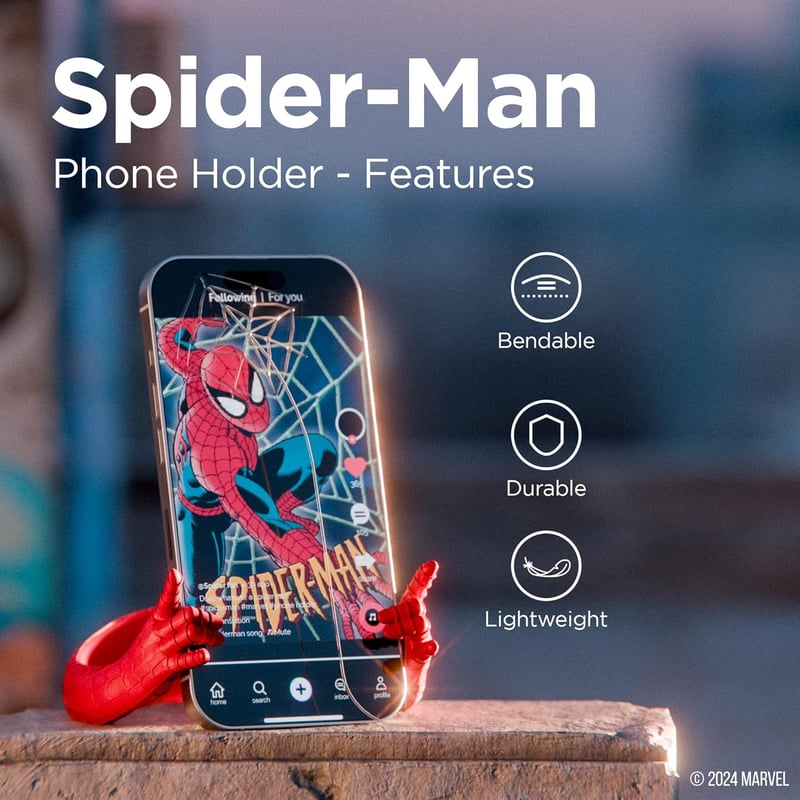 Spider-Man Phone Stand Holder for Desk - Marvel Gifts for Fans