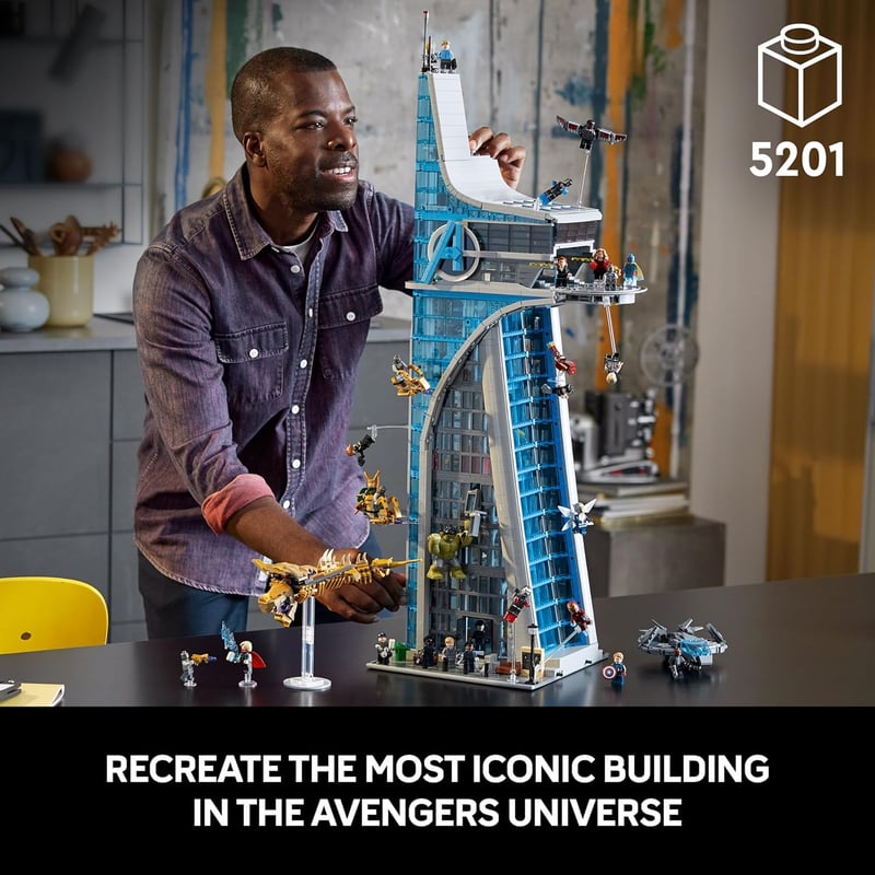 LEGO Marvel Avengers Tower Building Kit with 31 Figures