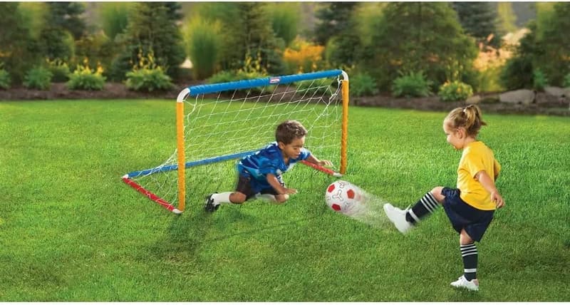 Outdoor Soccer Set for Kids - Ball, Goal, and Pump Included