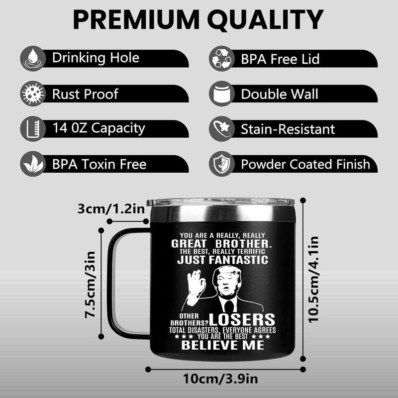 Funny 14oz Mug for Brother - Perfect Birthday & Christmas Gift