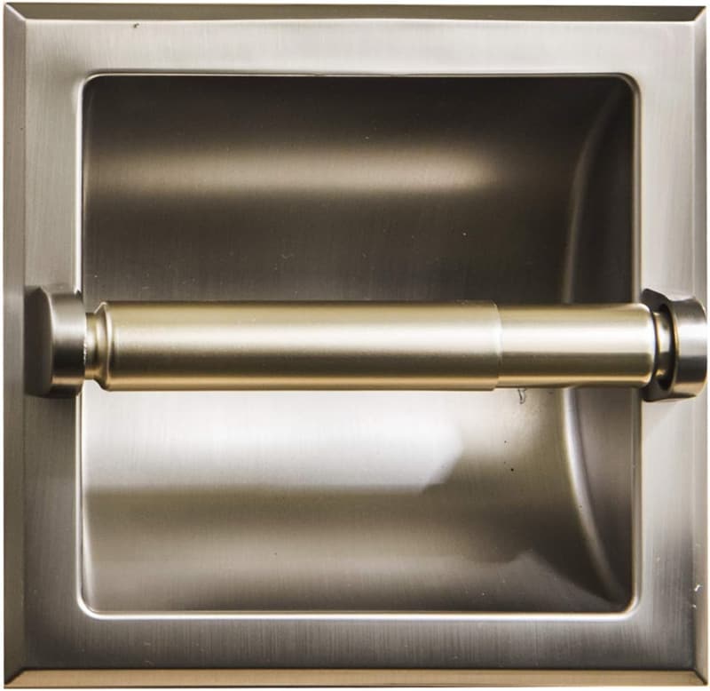 Heavy-Duty Brushed Nickel Wall-Mounted Toilet Paper Holder