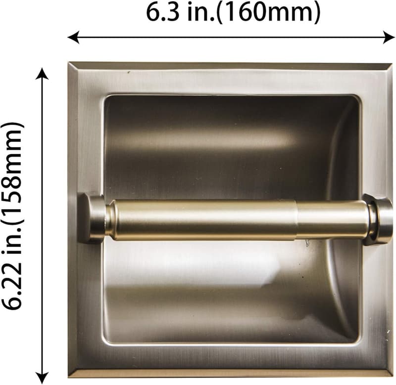 Heavy-Duty Brushed Nickel Wall-Mounted Toilet Paper Holder