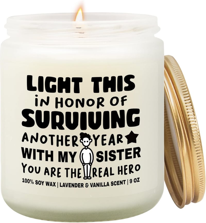 Birthday Gift for Brother-in-Law - Personalized Lavender Candle