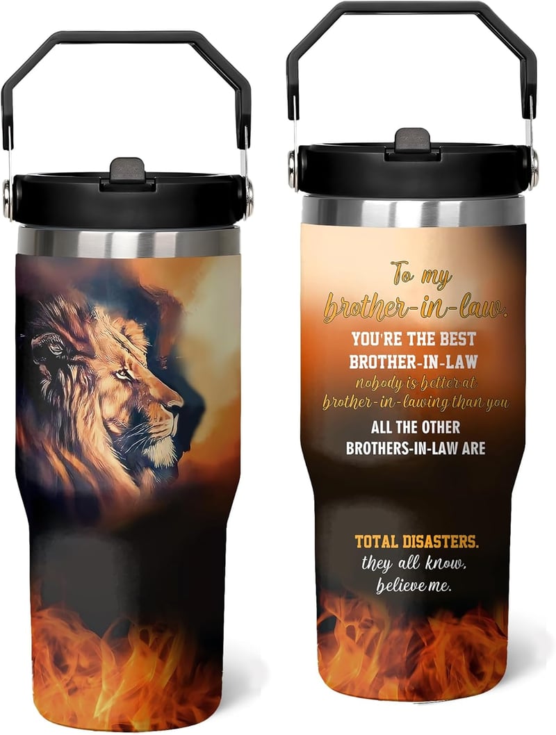 Brother-in-Law Father's Day 30 oz Tumbler with Handle & Straw