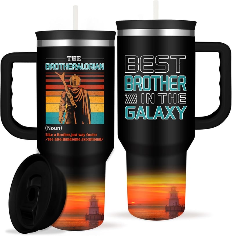 Cool Gifts for Brothers: 40oz Insulated Tumbler with Handle