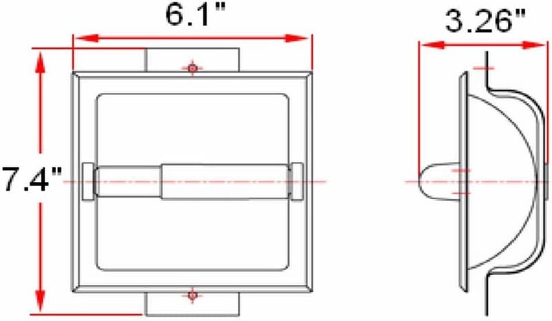 Polished Chrome Recessed Toilet Paper Holder