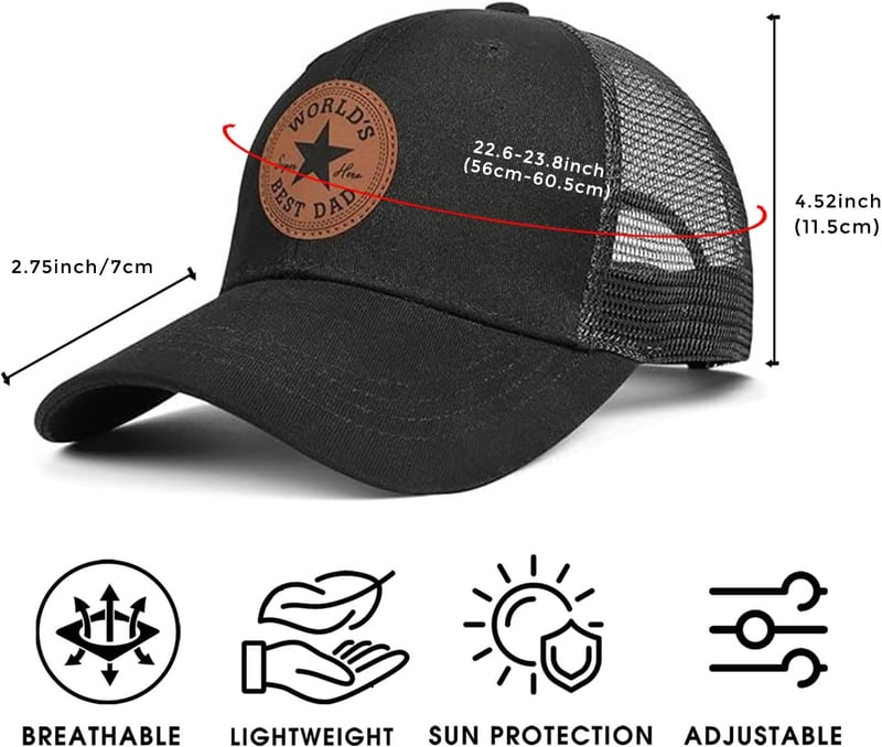 Father's Day Black Trucker Hat for Dad from Kids