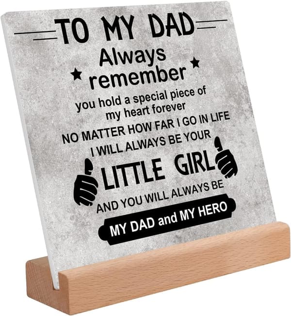 Father's Day Acrylic Desk Plaque from Daughter