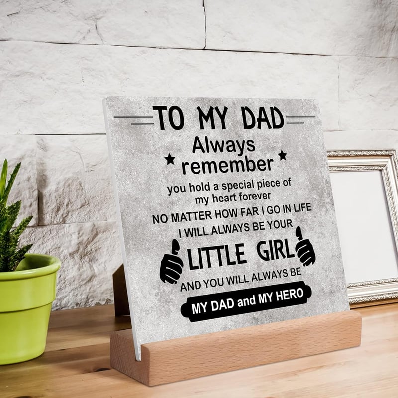 Father's Day Acrylic Desk Plaque from Daughter