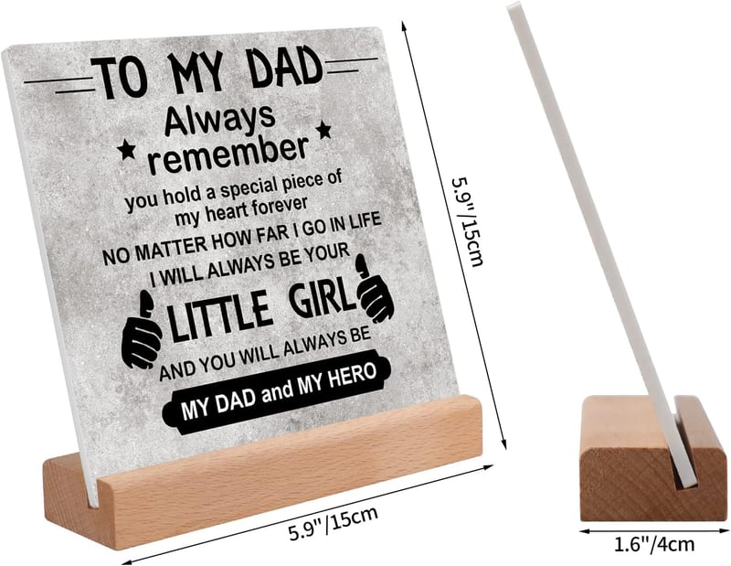 Father's Day Acrylic Desk Plaque from Daughter