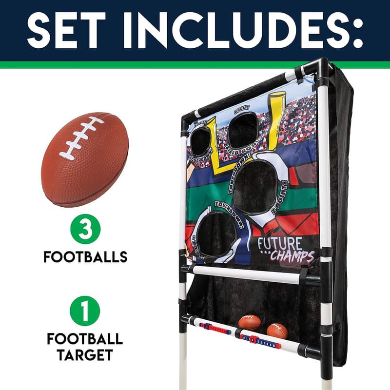Kids Indoor Football Target Toss Game with Mini Footballs