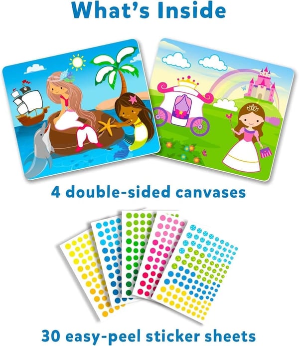 Unicorns & Princesses Sticker Art Activity for Kids