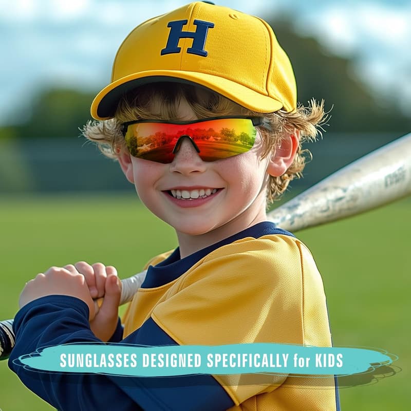 Polarized Kids' Baseball Sunglasses - Lightweight UV400 Shades