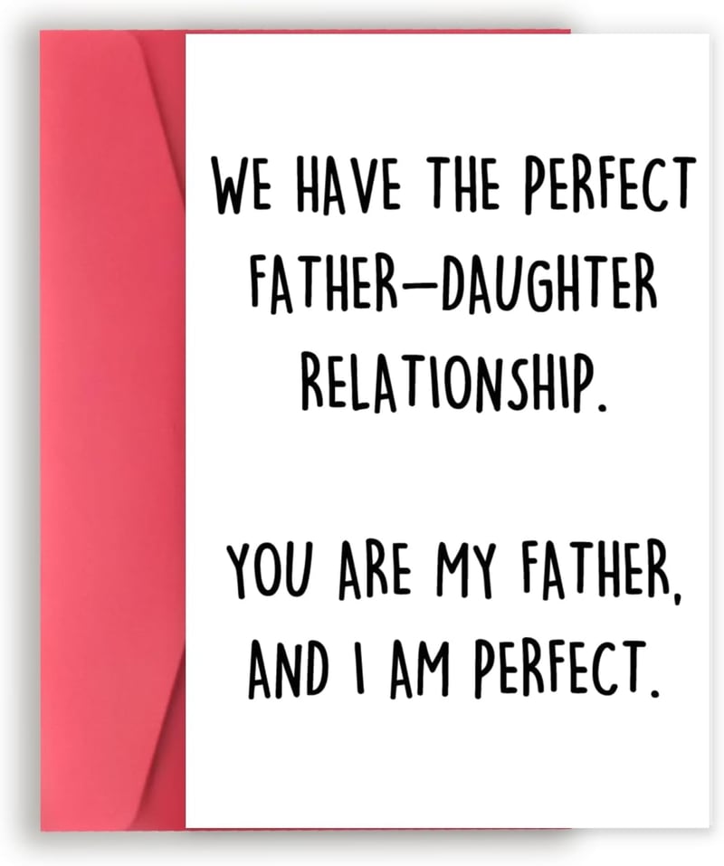 Father's Day Card for Dad - Funny & Unique Gift from Daughter