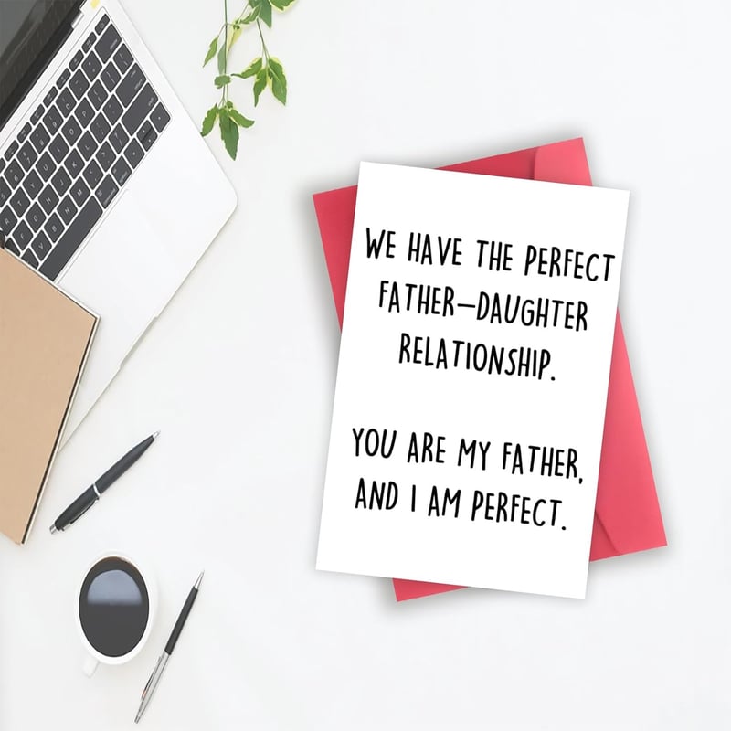 Father's Day Card for Dad - Funny & Unique Gift from Daughter