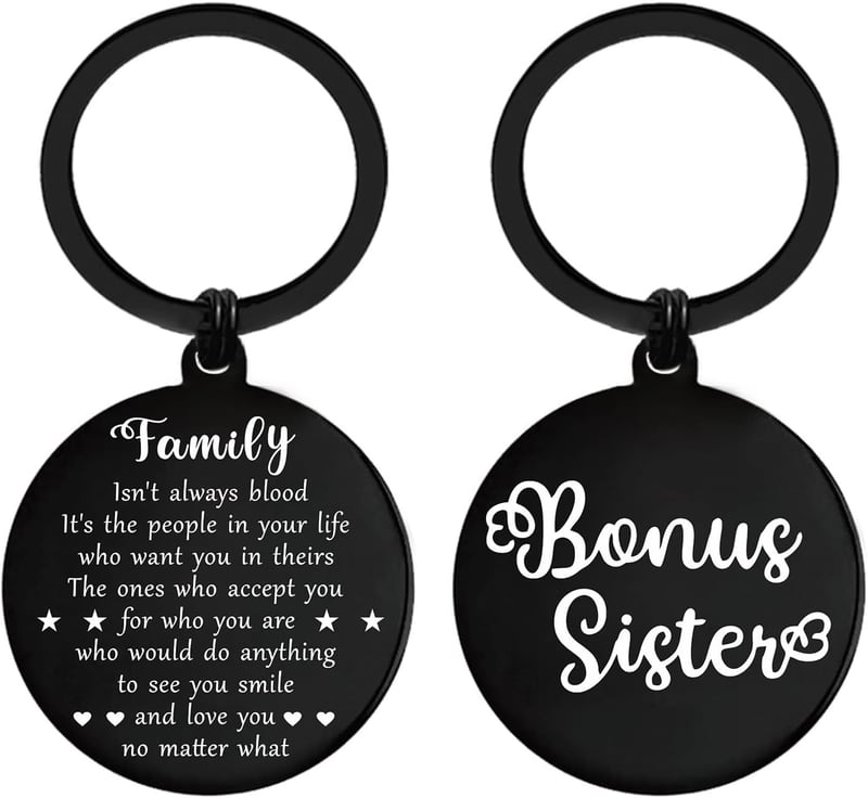Sister-in-Law Birthday Keychain Gift - Family Isn't Always Blood
