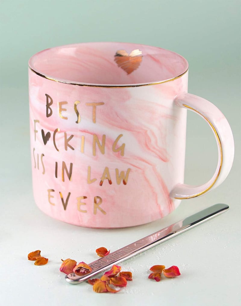 Best Sister-in-Law Ever Pink Marble Ceramic Mug