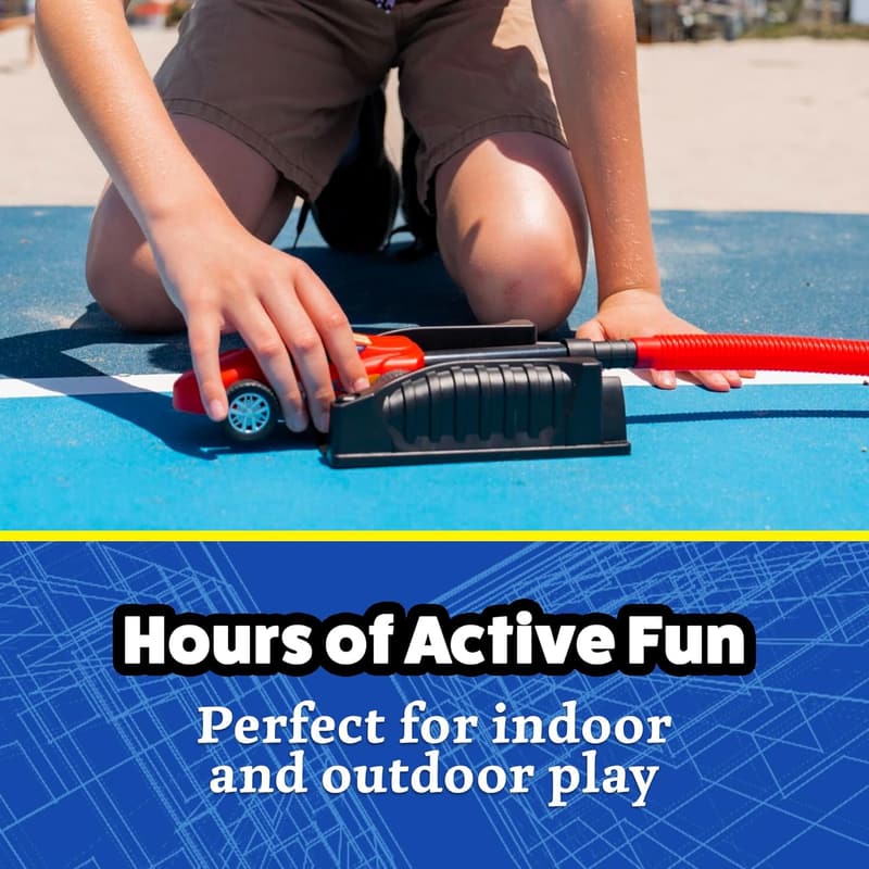 Outdoor Air-Powered Race Car Launcher for Kids - Stomp Racers