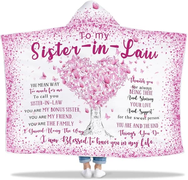Mother's Day Pink Floral Fleece Blanket, 72x47 inches